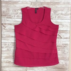 Milano Layered Round Neck Top Size Medium.